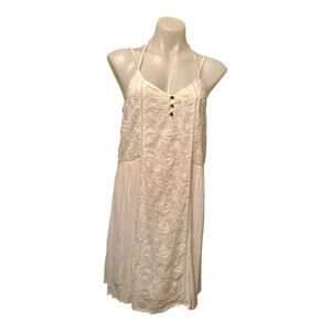 Maurices Women’s White Double Spaghetti Strap Dress Mini Beachy Size Small